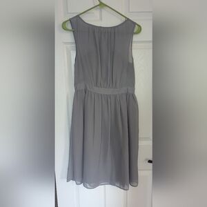 Tevolio Sleeveless Light Gray Chiffon Midi Dress